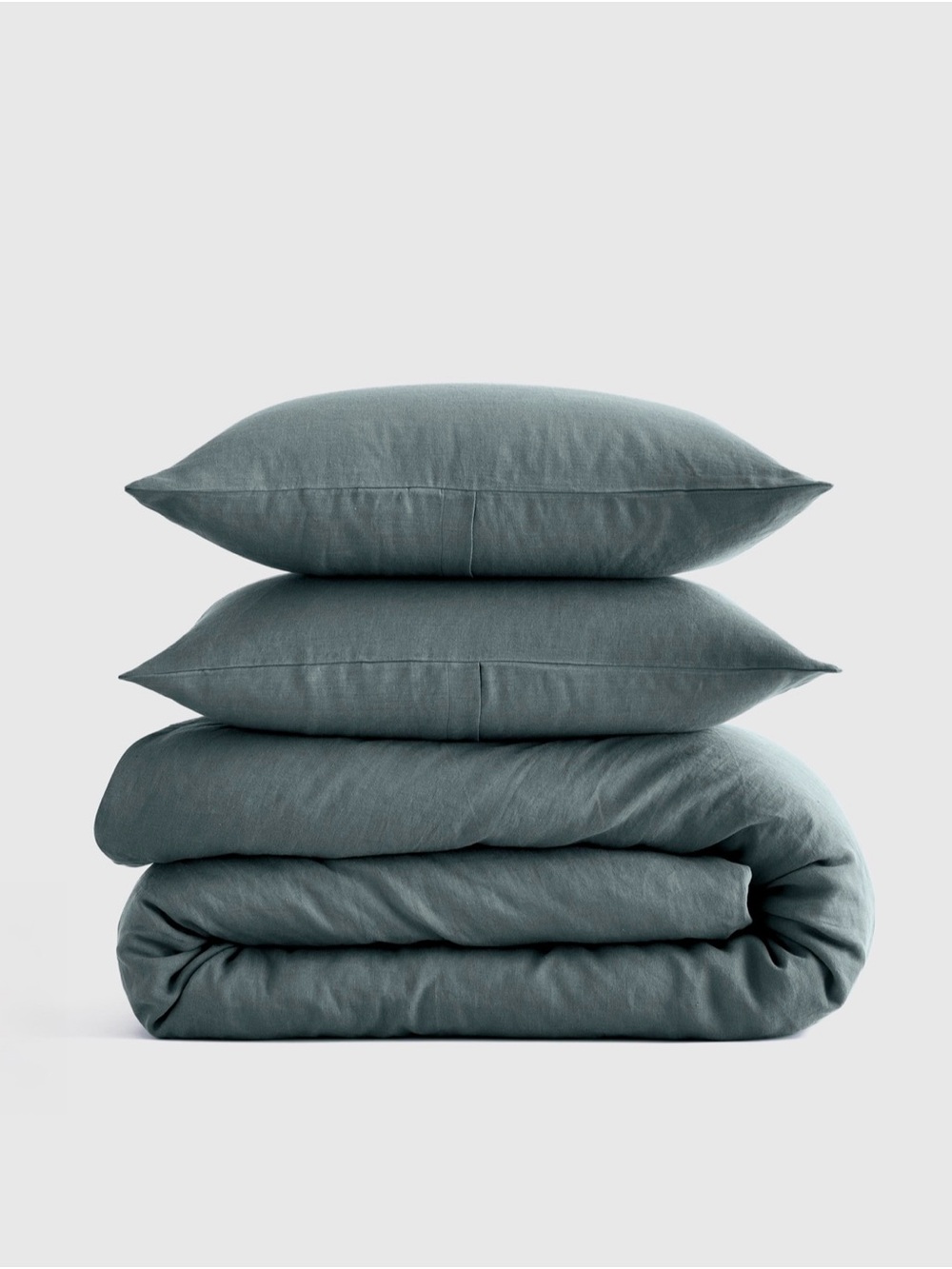 Quince European Linen Duvet Cover Set in Ocean, King/Cal King 🌊